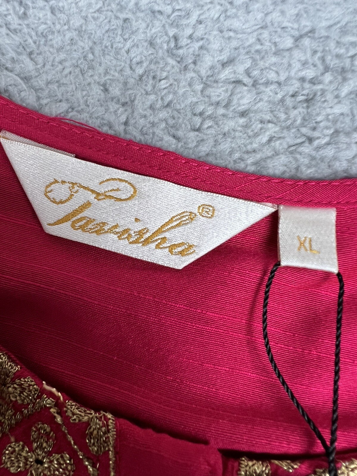 Tavisha Kurta Ethnic Indian Shirt Womens XL Barbie Pink Top Boho Flowy Gold