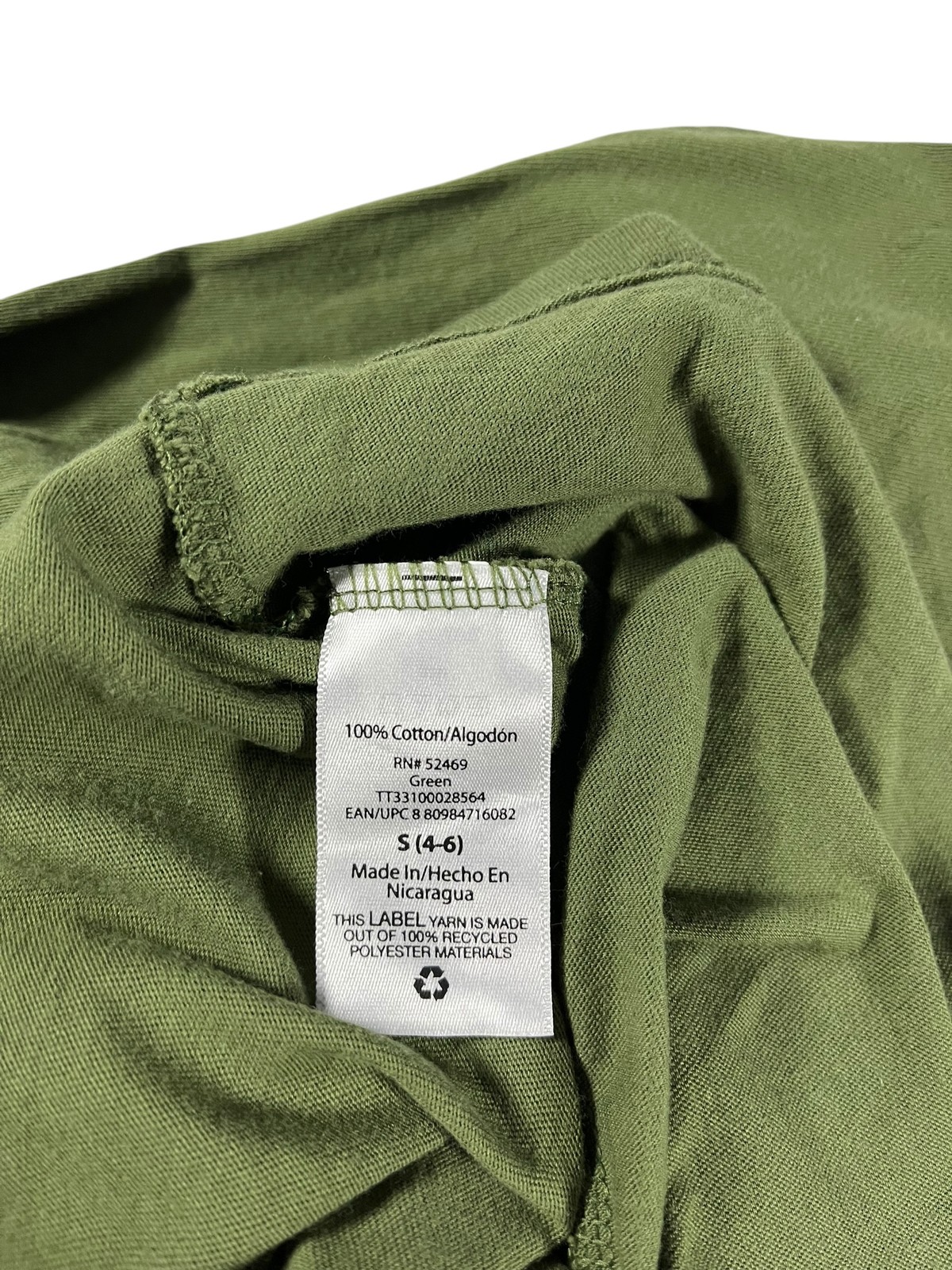 Time and Tru Women’s Green Long Sleeve Crew Neck T-Shirt Size S 100% Cotton