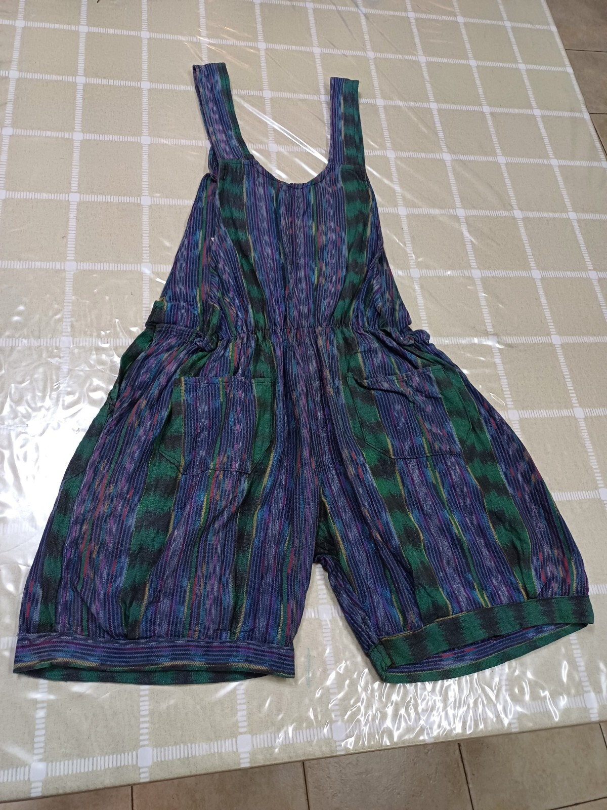 Vintage OVERALL Guatemalan Latin America 70s Jumpsuit Pinafore Pants Women S- M