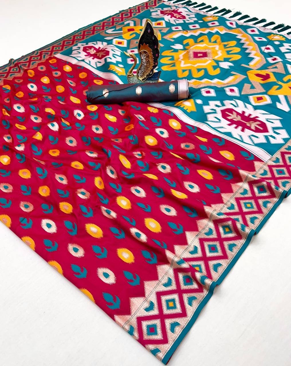 New Bollywood Style Soft Silk Saree With Blouse For Women & Girls