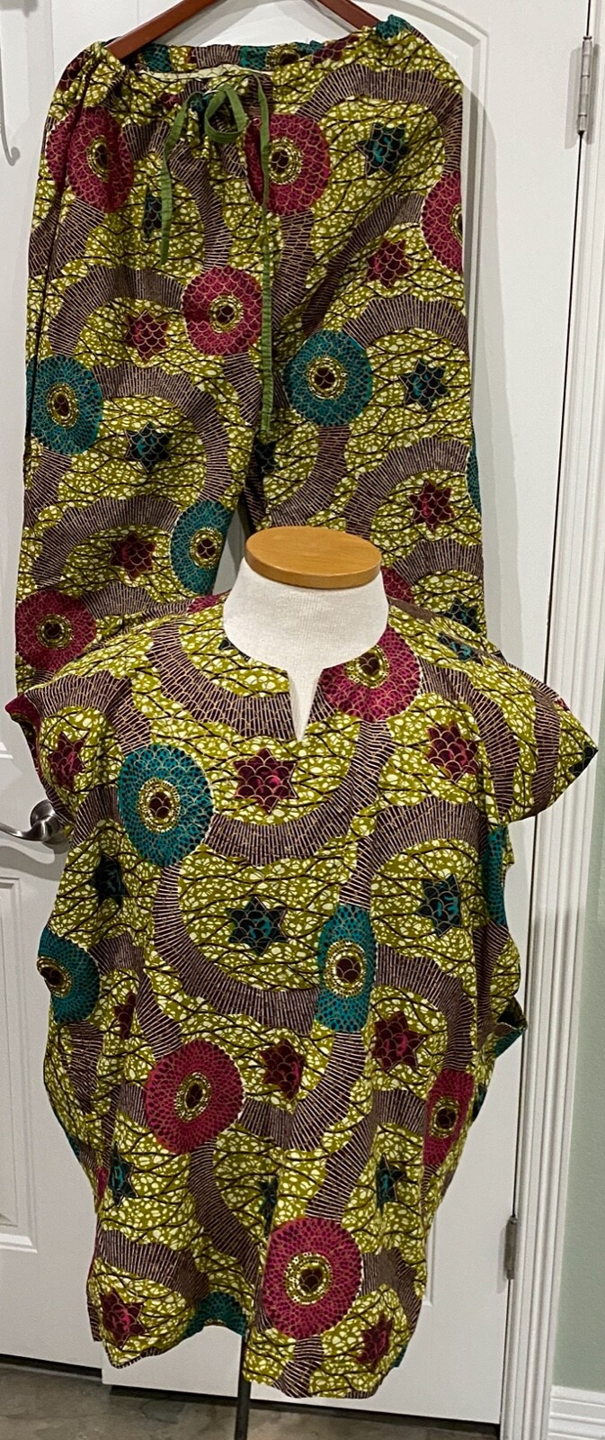 Handmade Ethnic Clothing Top has partially open sides Pants Drawstring waist