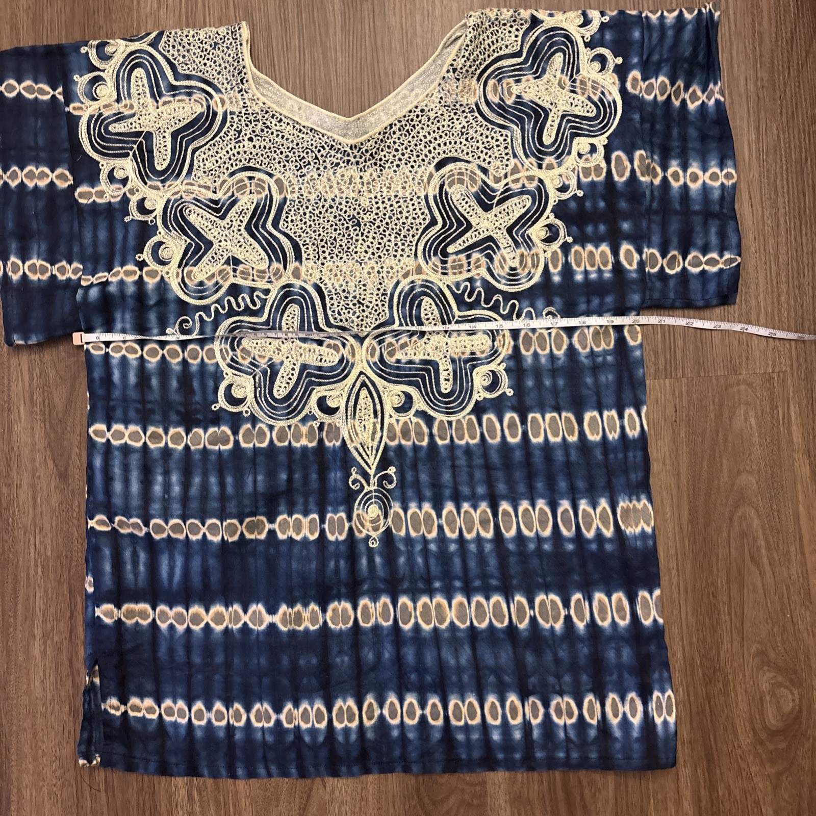 handmade African Batik Boubou Kaftan styled with traditional Agbada embroidery