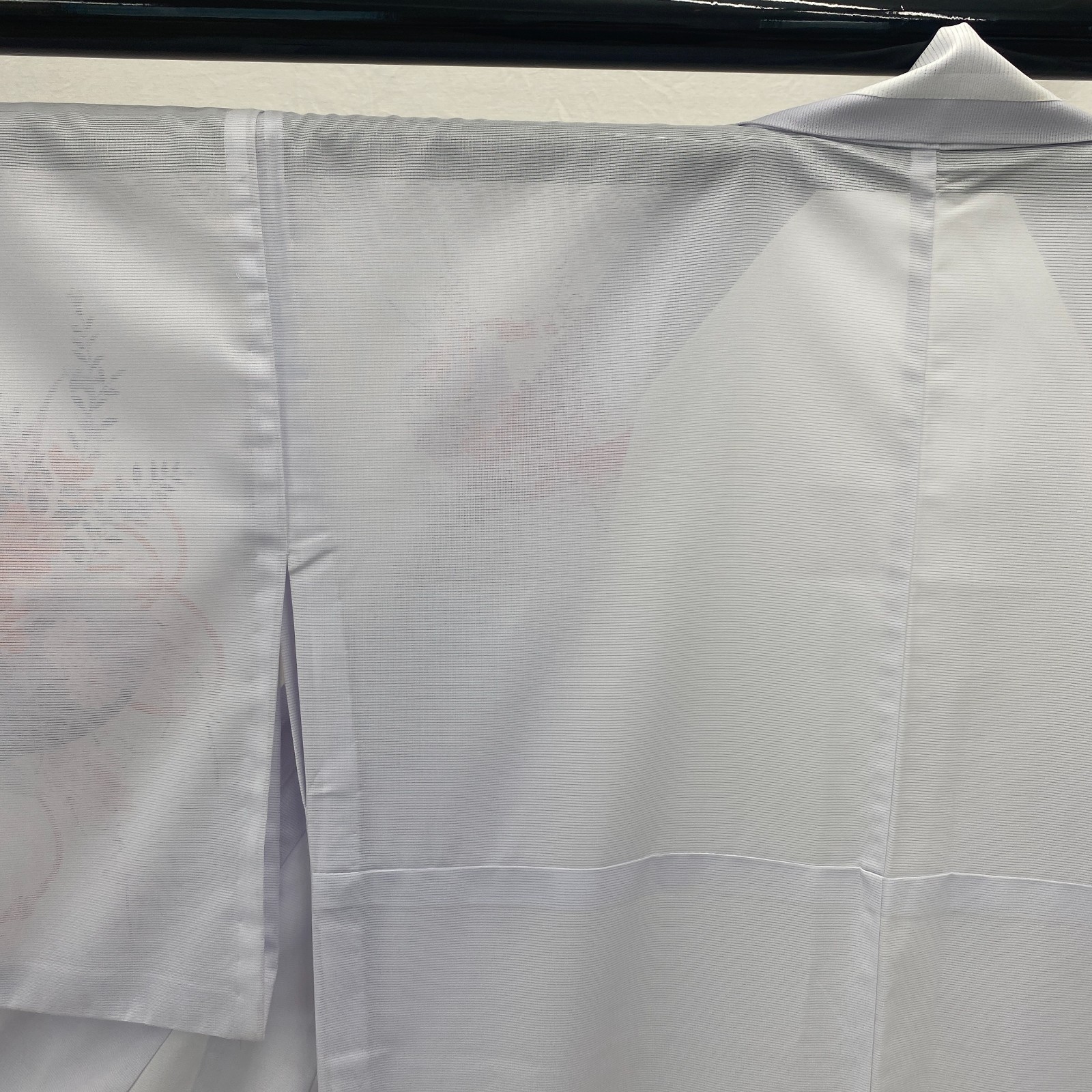 Japanese Vintage Kimono Polyester Blue No Lining Seethrough Length 63 in