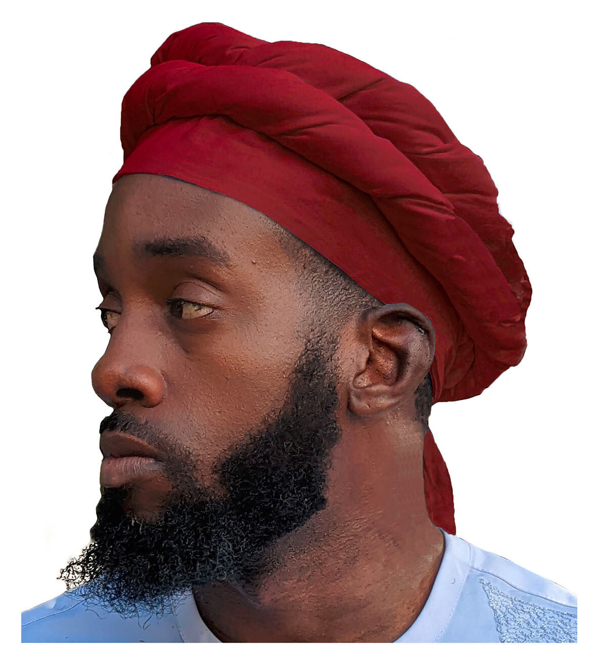 Red African pre-tied Turban for Men