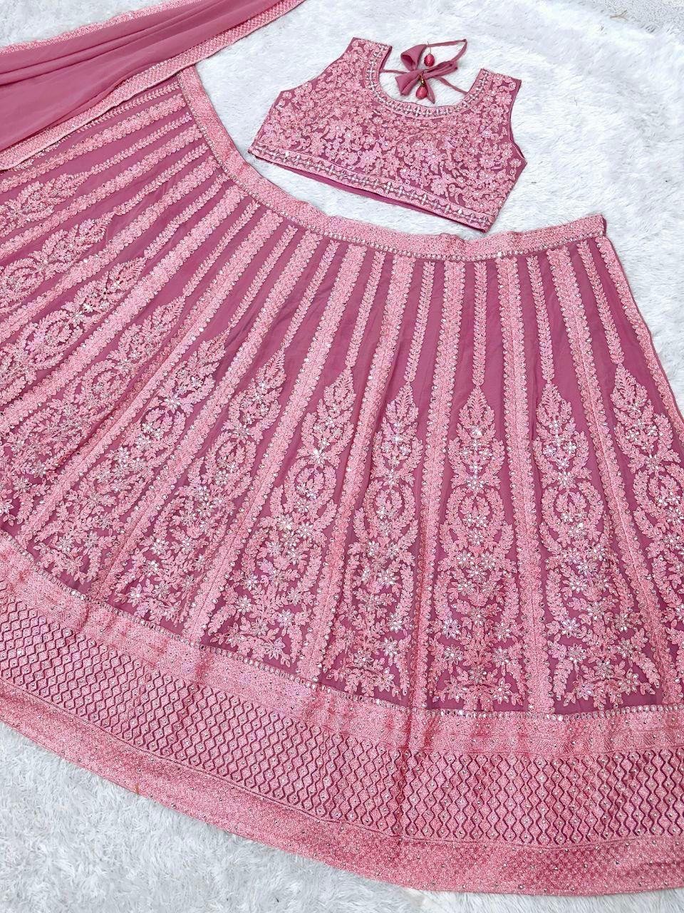 BRIDAL WEAR LEHNGA CHOLI REAL MIRROR WORK LEHENGA CHOLI WITH DUPATTA WOMEN EID