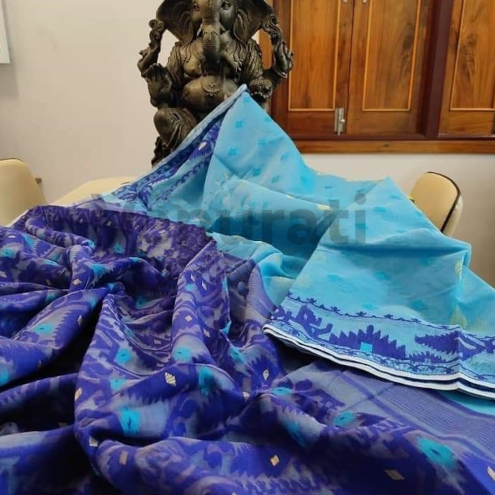 Handwoven Designer Dhakai Jamdani Saree Soft Cotton Saree Pure Cotton Soft Sari