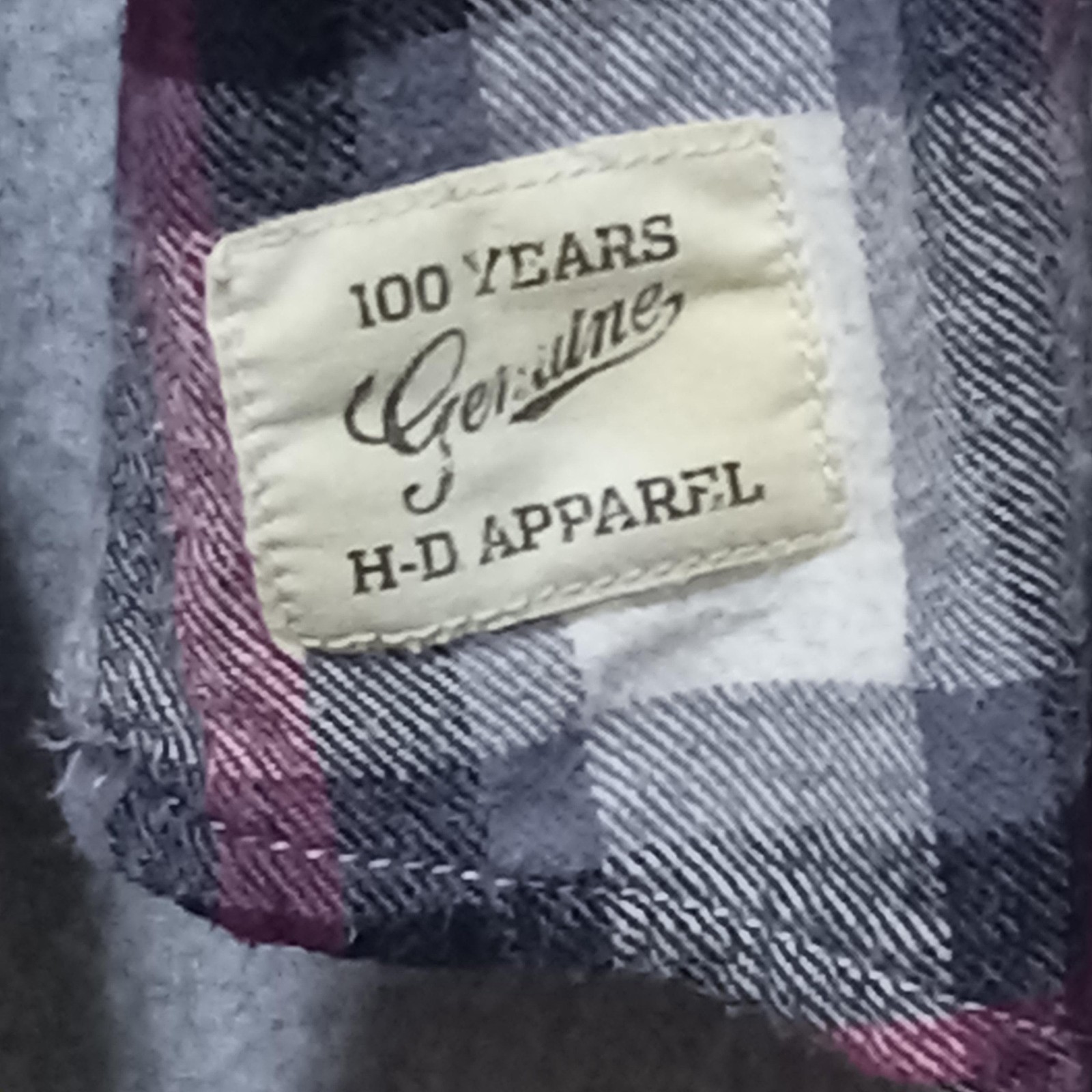 Harley-Davidson Shirt Youth Medium Gray Plaid Flannel Snap Roll Tab Patch Top