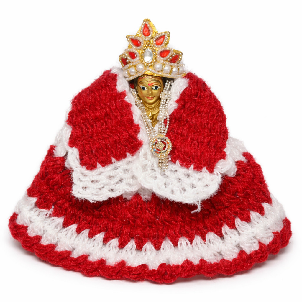 Handmade Mata Rani Woolen Dress Radha Rani Poshak Deity Idol ( 2 Dress combo )