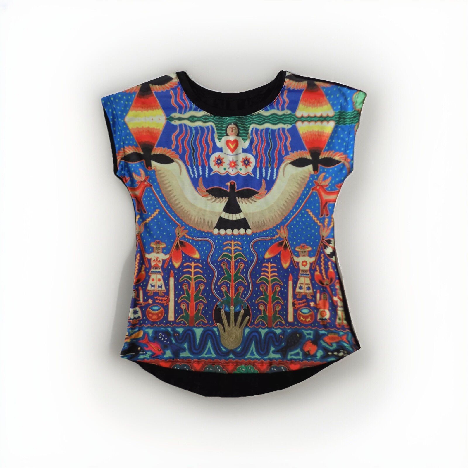 Womens Mexican Aztec Shirt Graphic T-Shirt – Size Large