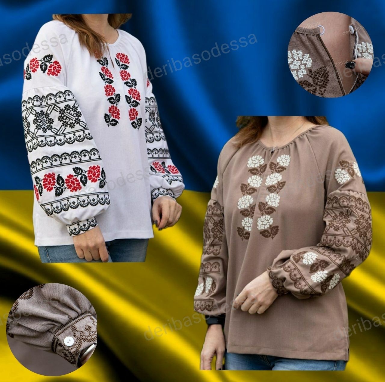 Traditional Ukrainian embroidered shirt, blouse Vyshyvanka S,M,L,XL,2XL,3XL,4XL