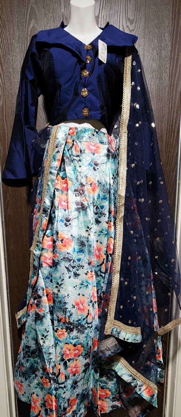 L 40 New Readymade stitched bollywood Partywear Lengha Top Dupatta Dress Gown