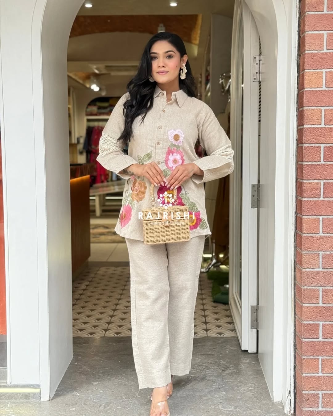 Bollywood Party Wear Ethnic Shirt Pant Set Women’s Designer Top Tunic Kurta Set
