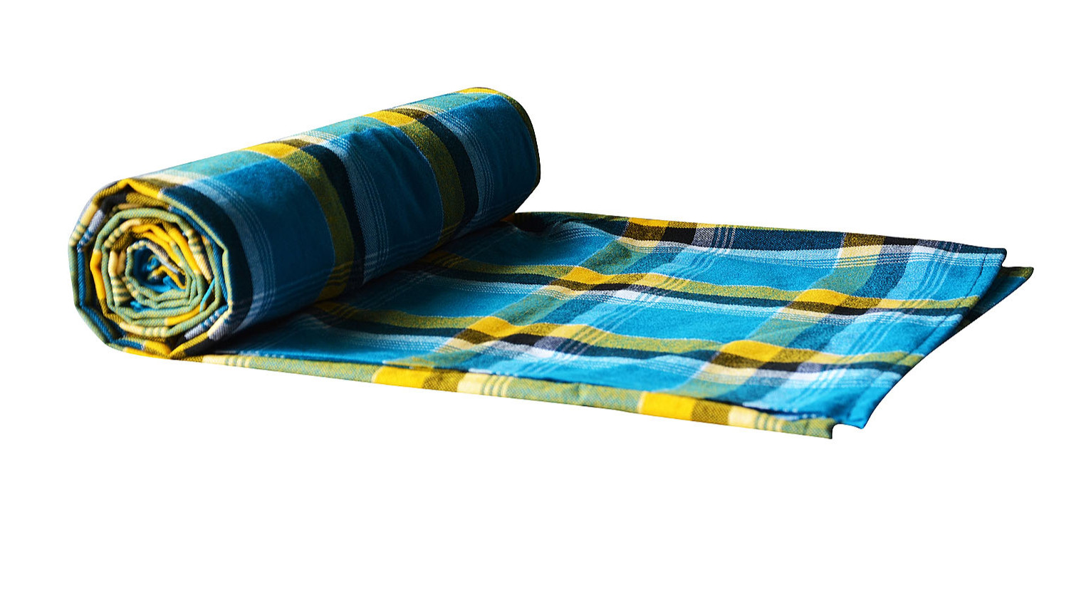 Maasai Shuka Blankets/Maasai Blue, Black, White & Gold Plaid Shuka