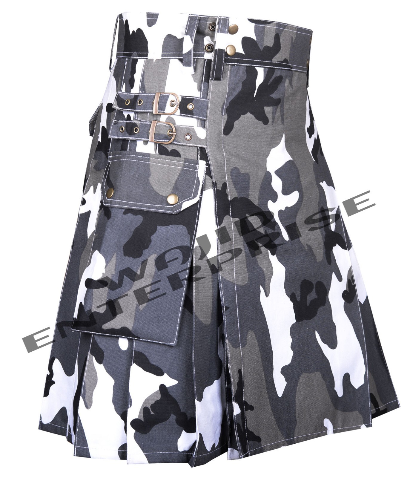 Scottish Handmade Modern Kilt Urban Camo Utility Kilt Custom Size Kilt For Men’s