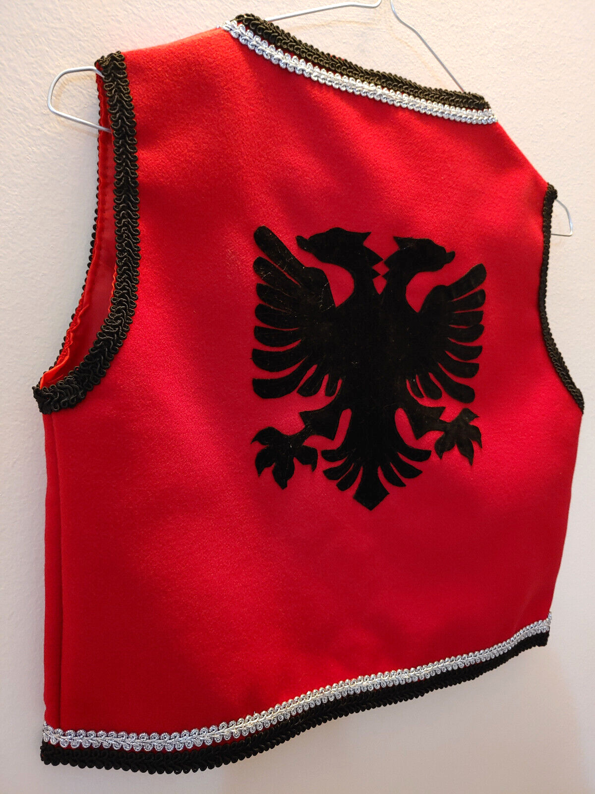 Boys Age: 3-4 Albanian Eagle Flag Xhamadan Jelek. Handmade Traditional Folk Coat