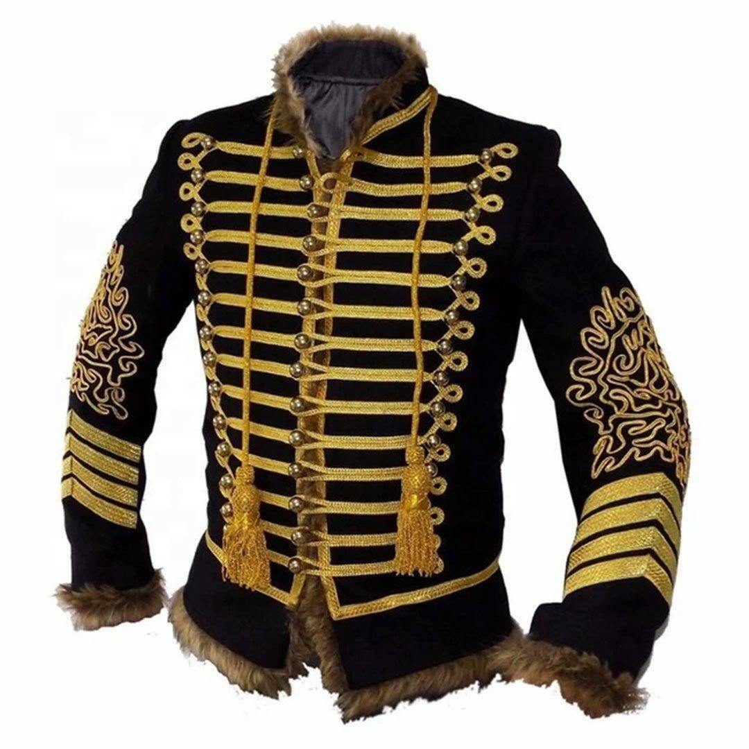 Hussars Pelisse Jacket British Crimean War Uniforms With Gold Tassel