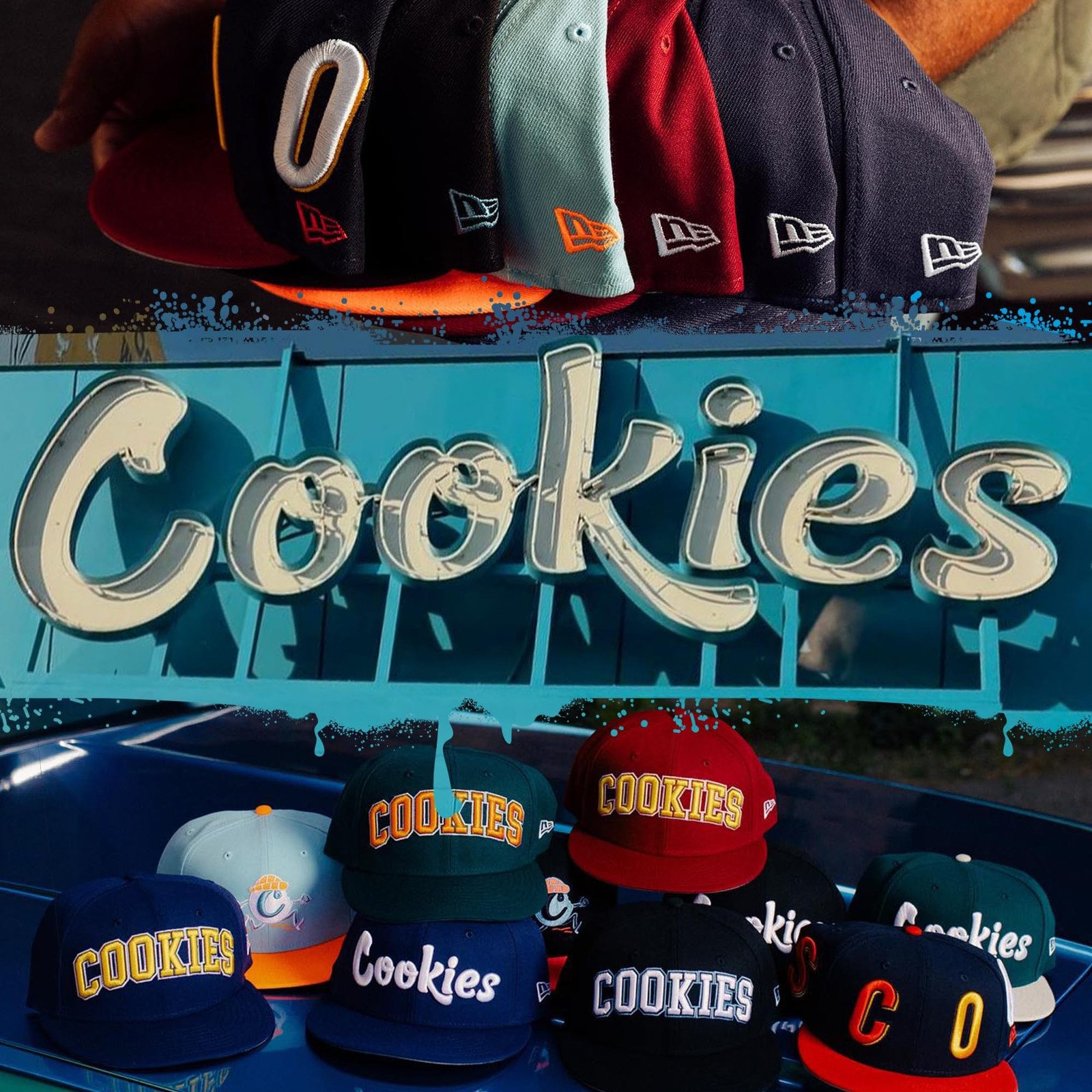 COOKIES C-BITE Twill Snapback Cap –Embroidered Logo, Streetwear Hat, Adjus