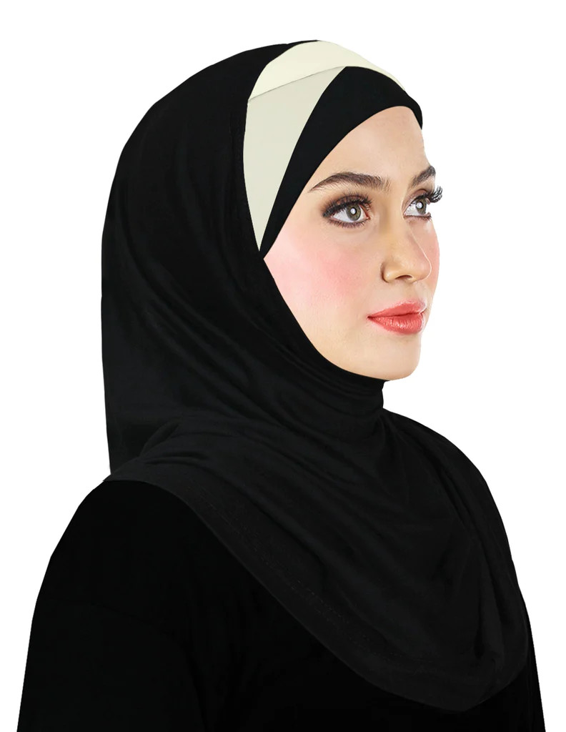 lot of 12 JUNIOR SIZE Festive Amira Cotton Hijab Single Color Pleats For Women