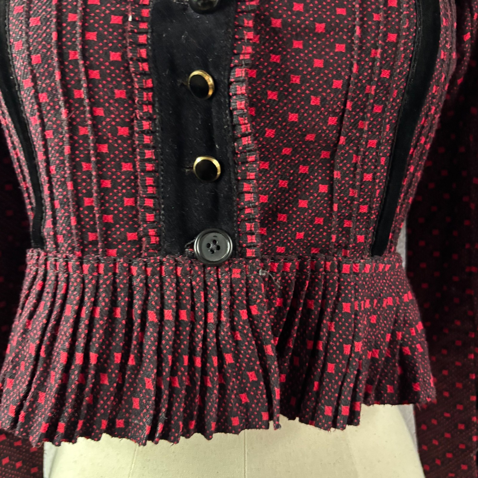 Szeki Hungarian Transylvanian Handmade Traditional Folk Jacket with Peplum XS