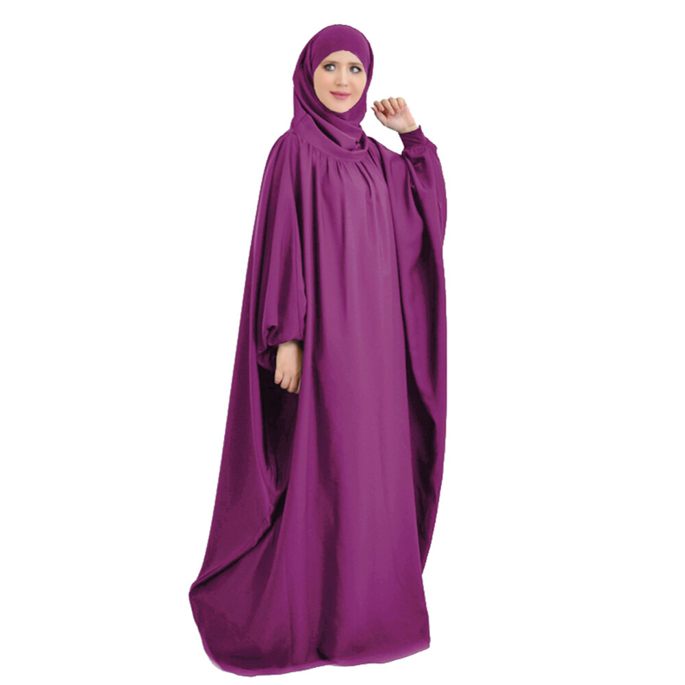 Abaya Prayer Kaftan Caftan Khimar Hooded Maxi Dress Muslim Women Burqa Robe Gown
