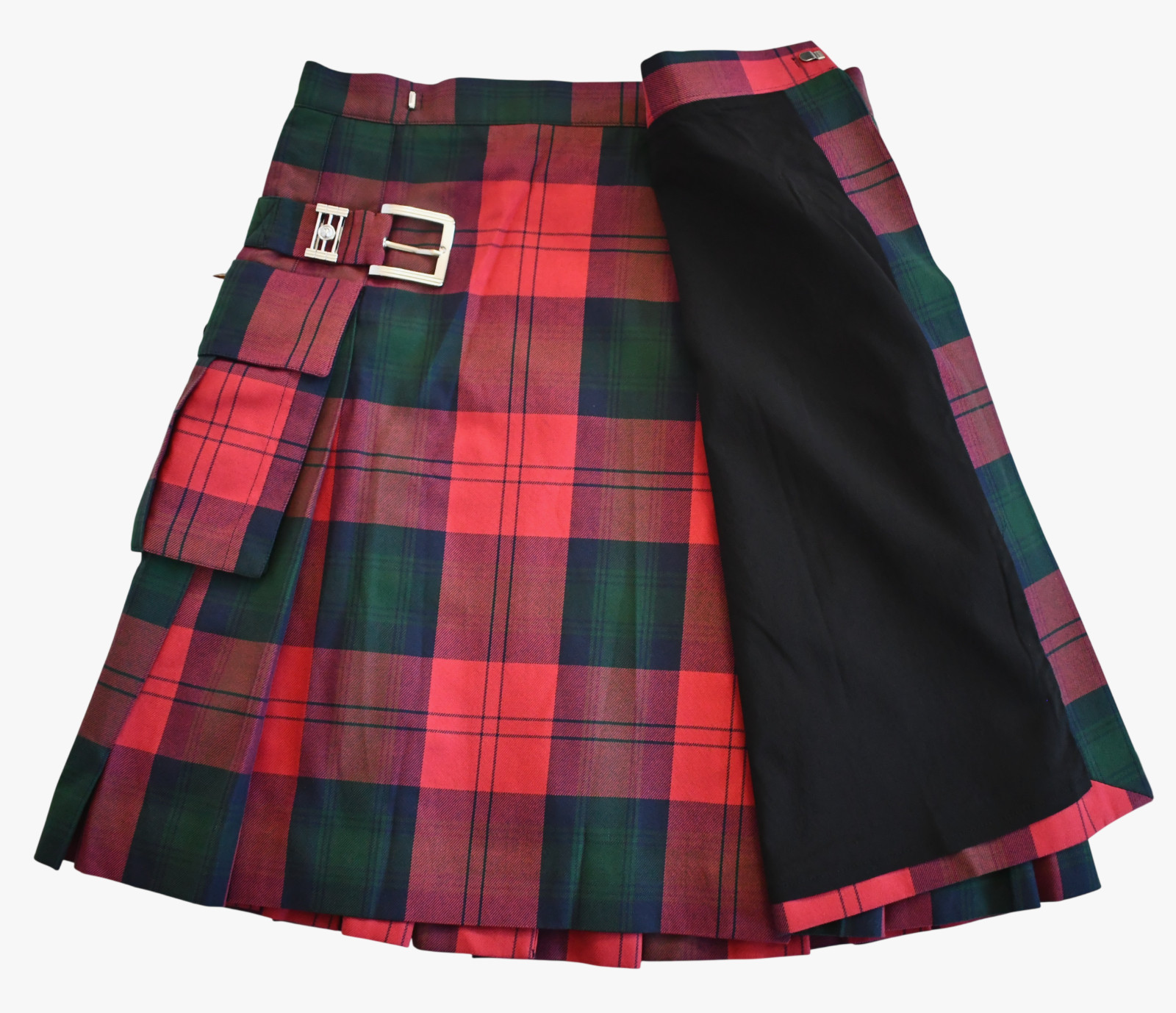 NEW VERSUS VERSACE Plaid Cotton Flannel KILT Style Men’s SKIRT IT-44 W-30″