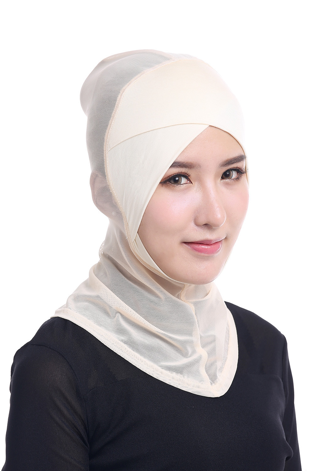 Muslim Women Under Scarf Hat Cross Bonnet Hijab Islamic Head Wear Neck Cover Cap