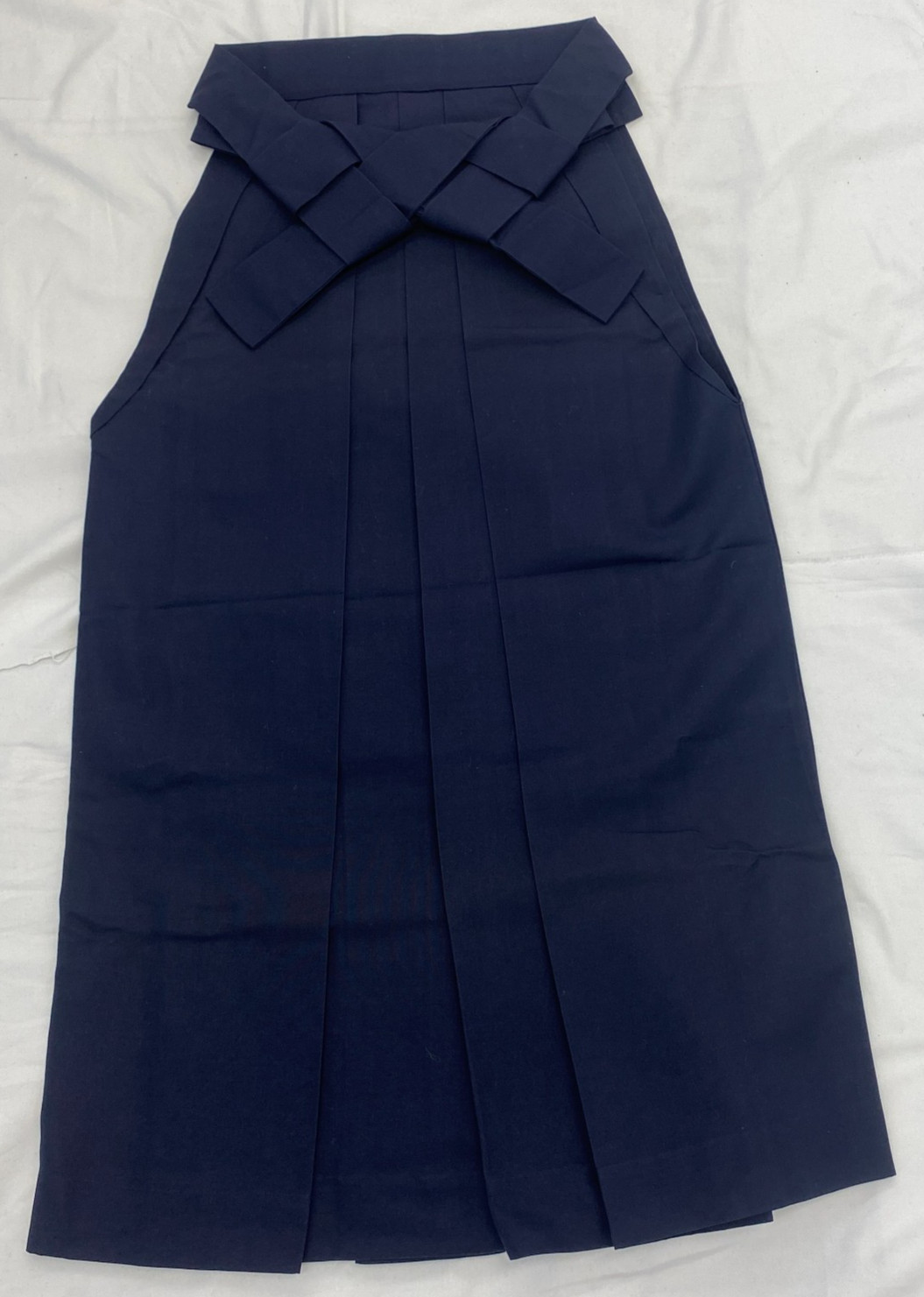 Japanese Vintage Kimono Woman’s Hakama Silk Navy Drit Traditional Length 40in
