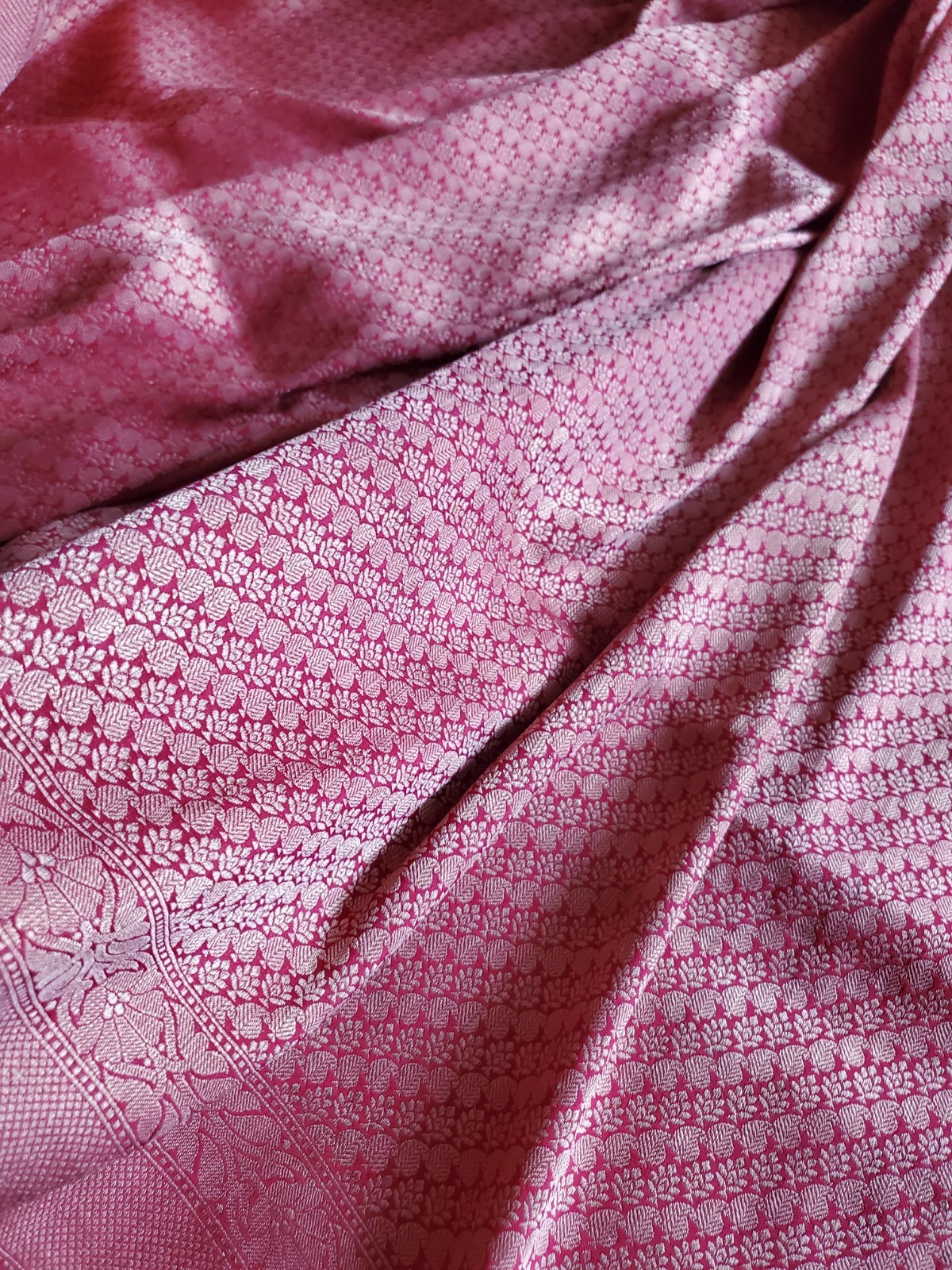 Women Pure Katan Silk Brocade Benarasi Saree Wedding Festive Party
