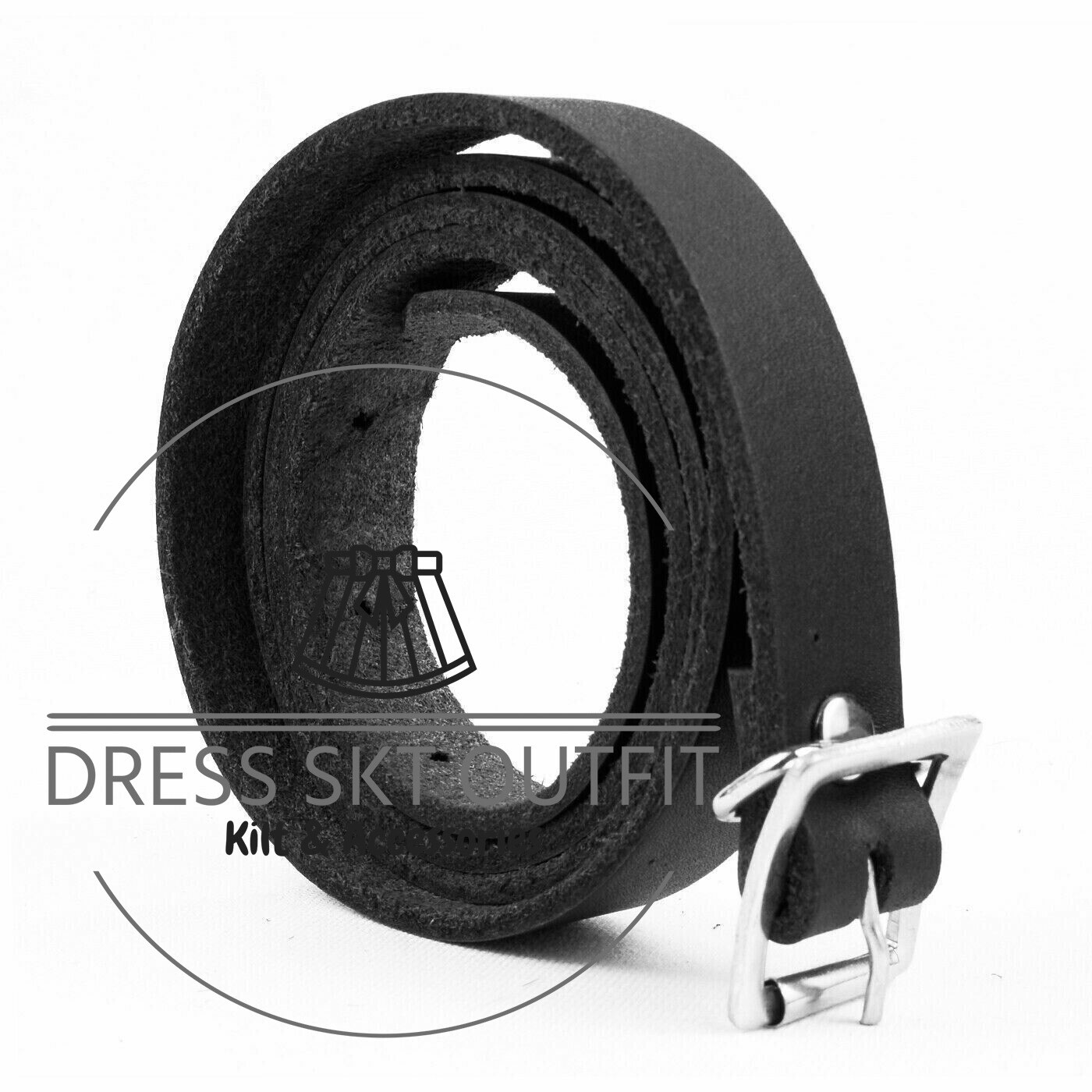 Scottish Kilt Sporran Belt Real Black & Brown Leather Sporran Strap 28″ to 60″