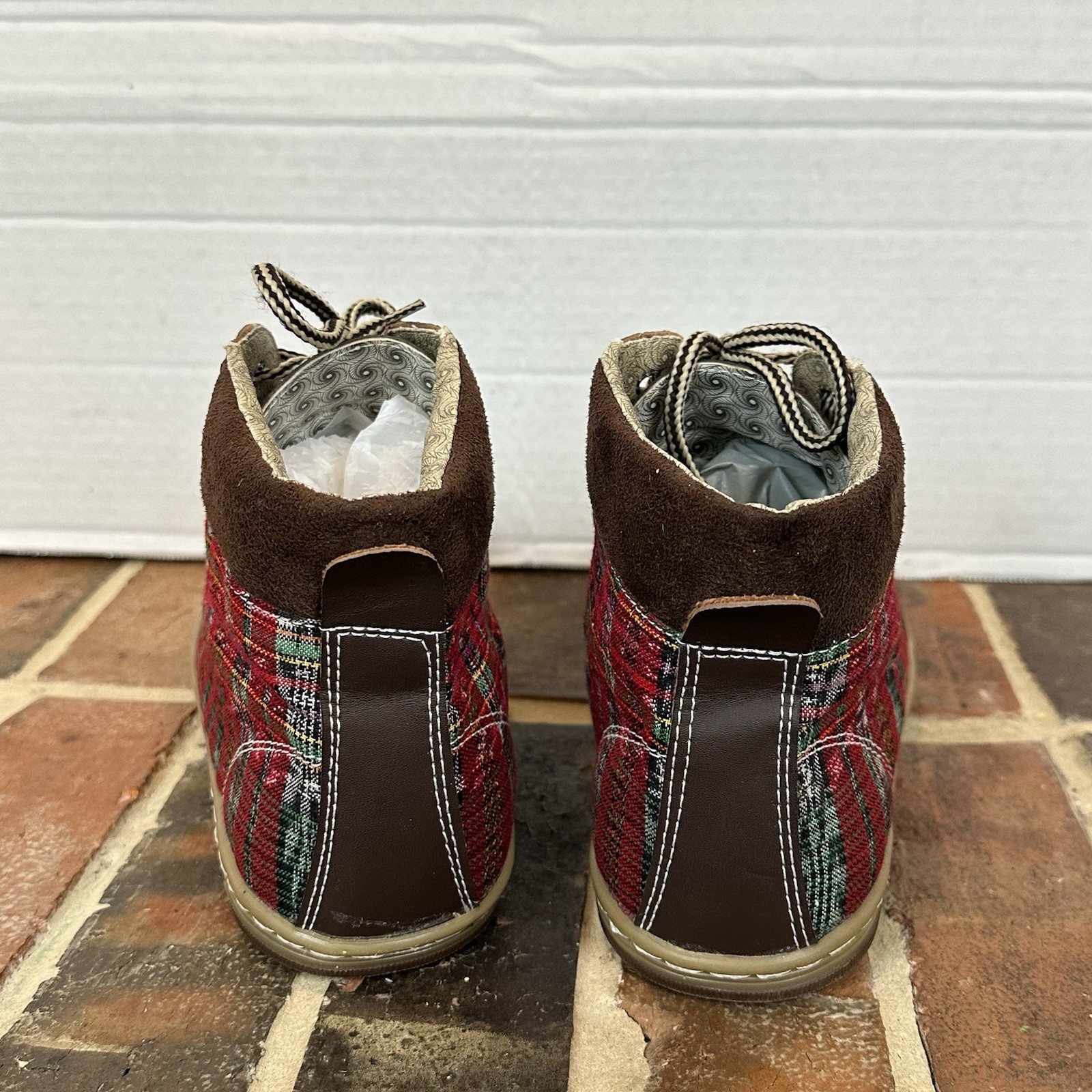 Men’s Handmade textile shoes MADE IN GUATEMALA Red Blue Brown US 9.5