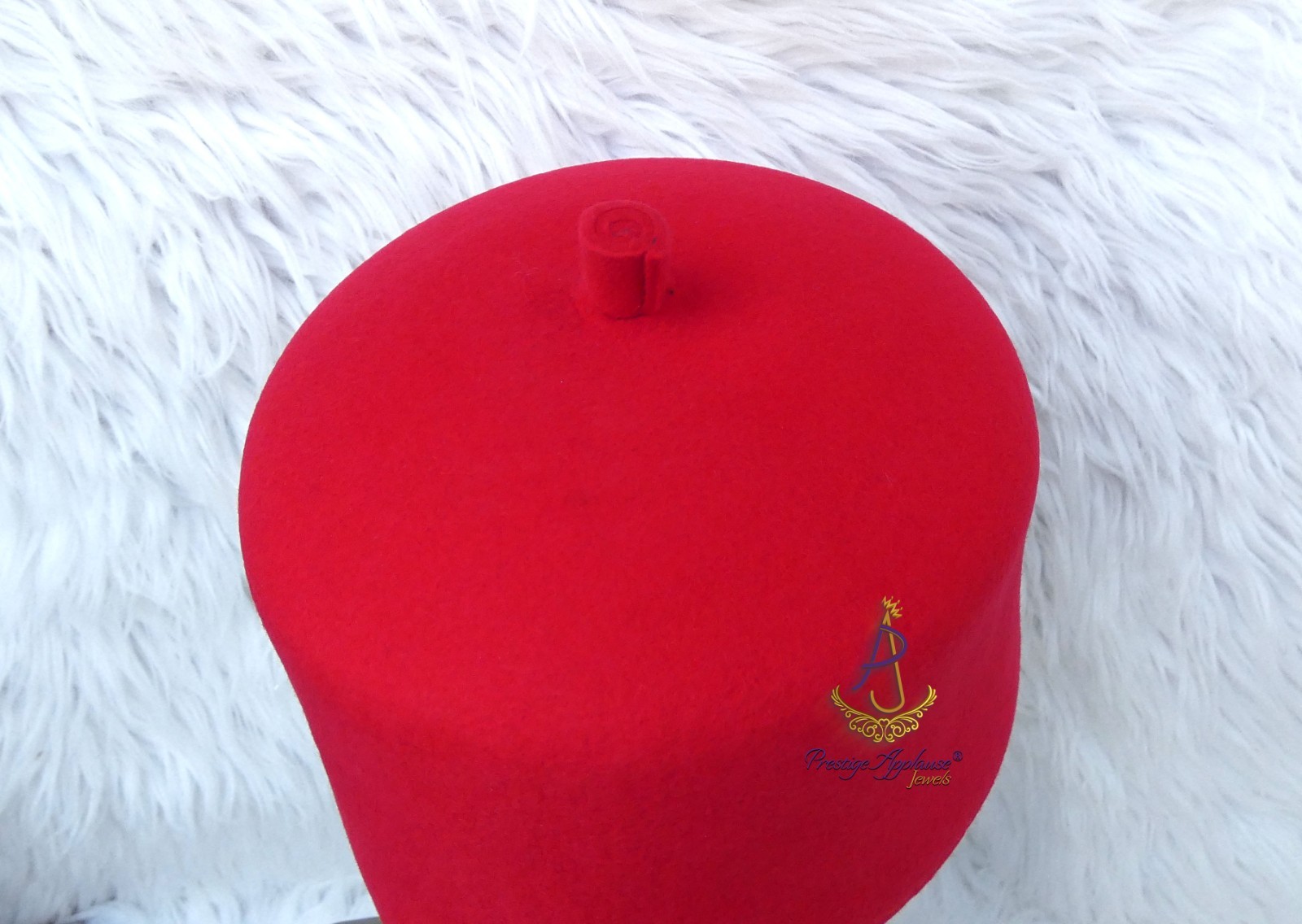 Black Red Chieftaincy Ozo African Traditional Cap | Igbo Hat Fez Style Wool Cap