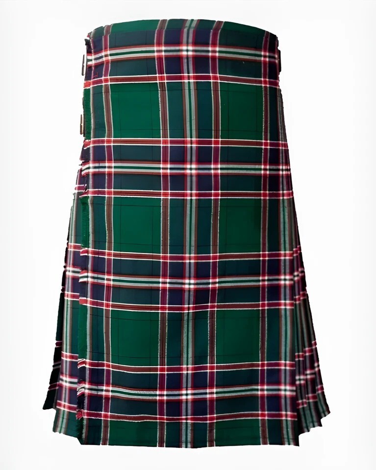 Traditional Handmade Macfarlane Hunting Tartan Men’s Scottish Kilt Modern 8 Yard