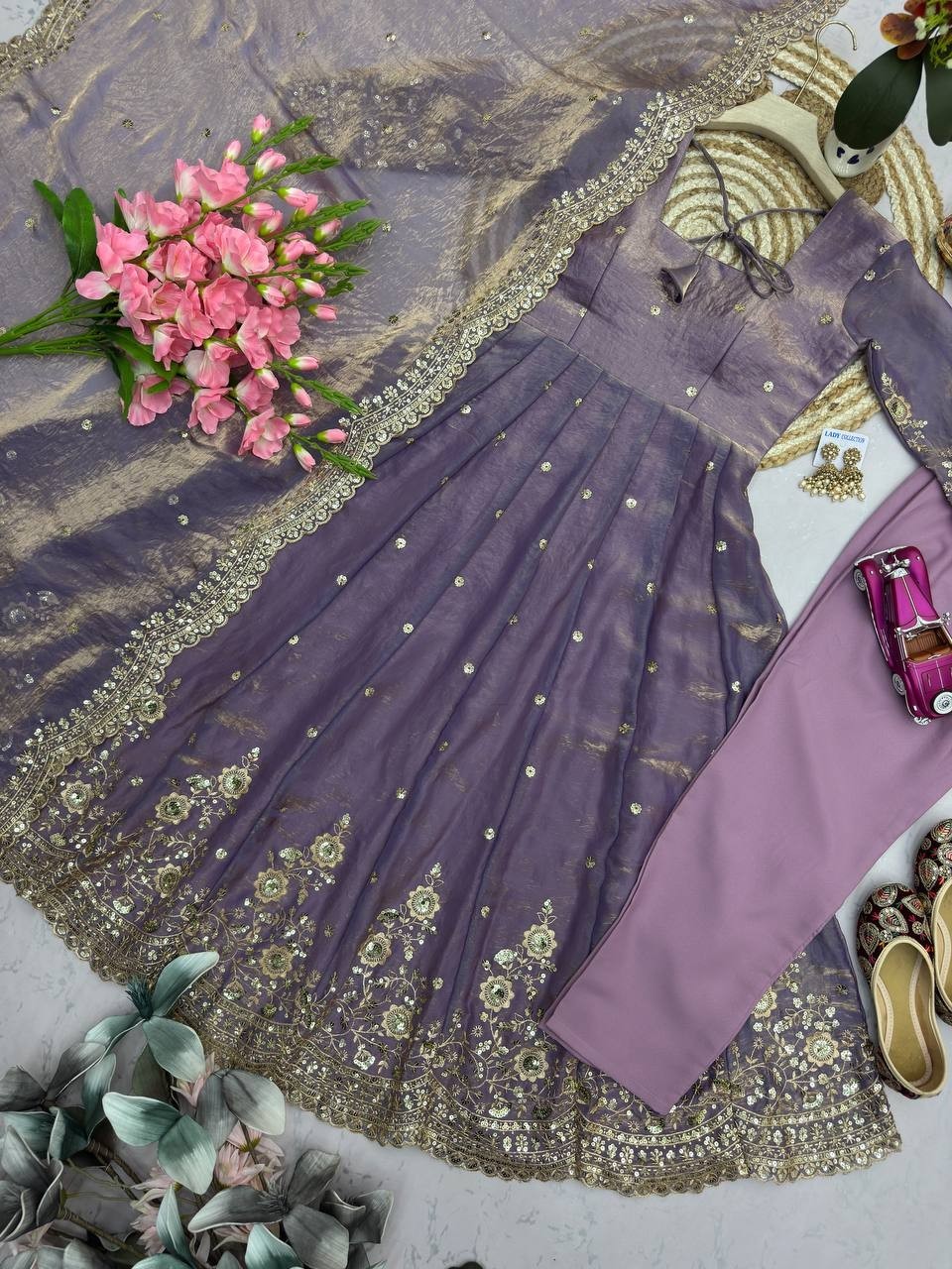 Sangeet reception dance wear Anarkali Gown 3 pics Suits for women