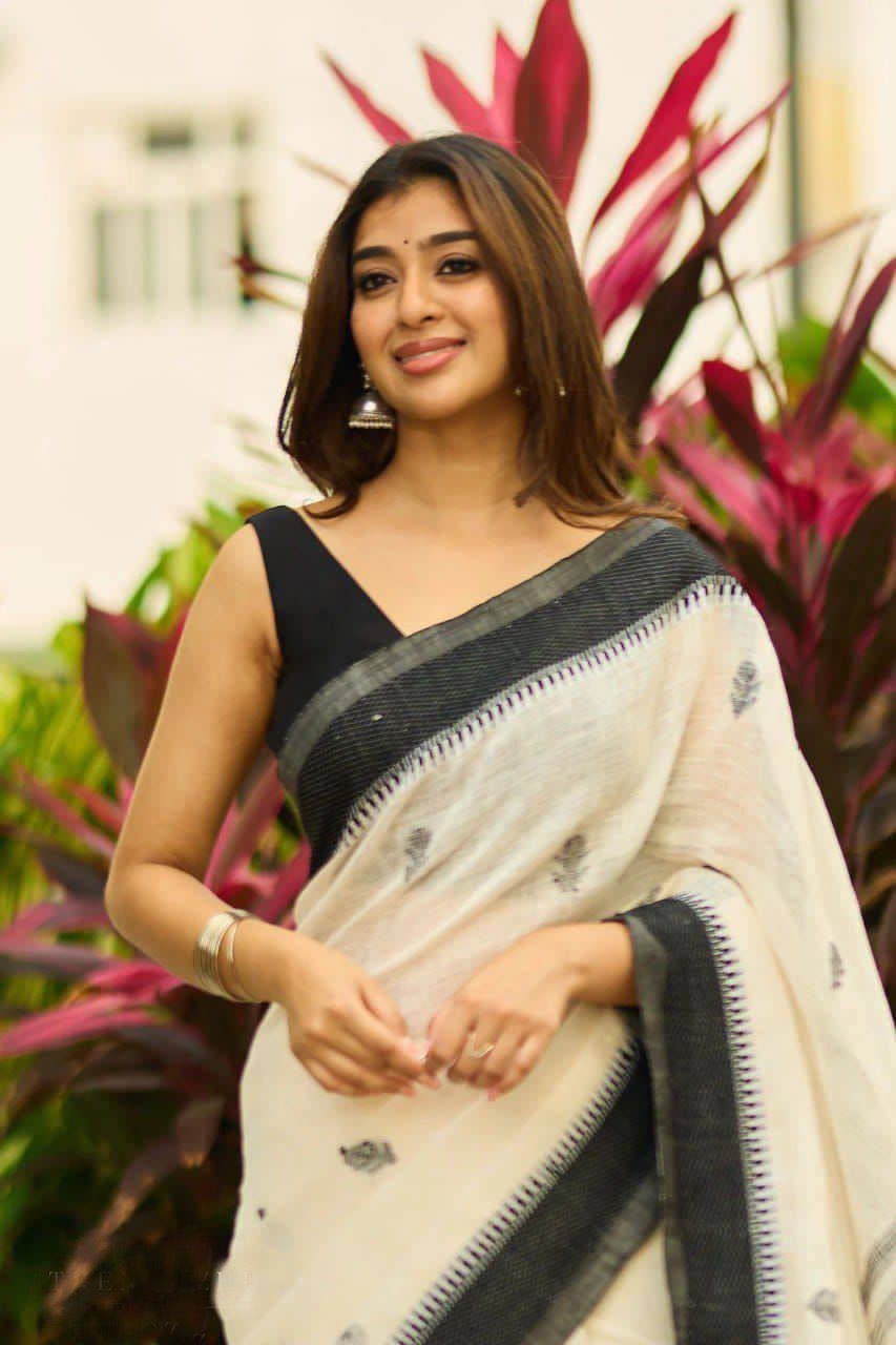 Indian Designer Pure Soft Tussar Silk Saree With Blouse For Wedding & Function