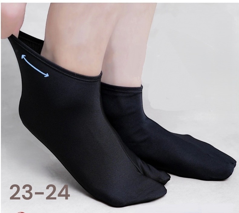 Tabi Socks Stretch 【BLACK】kimono Yukata Kyudo 【23-24cm】G0147