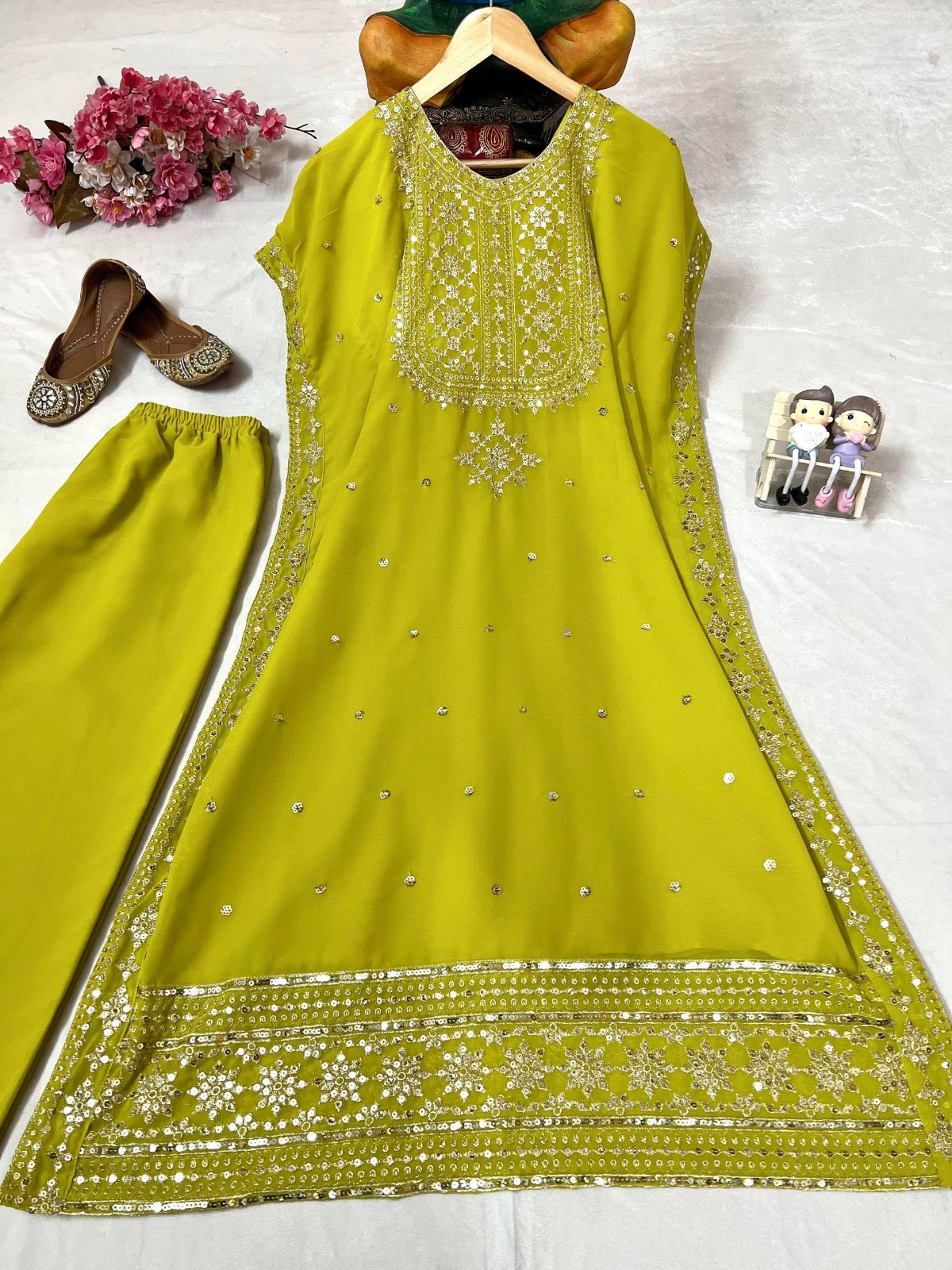 Designer Indian Pakistani top pant Bollywood Dress Party Wear Suit wedding