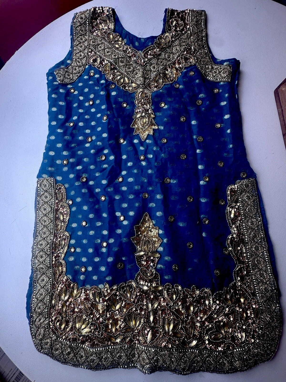 Tunic/Kurti Embellished Ocean Blue Size S/M