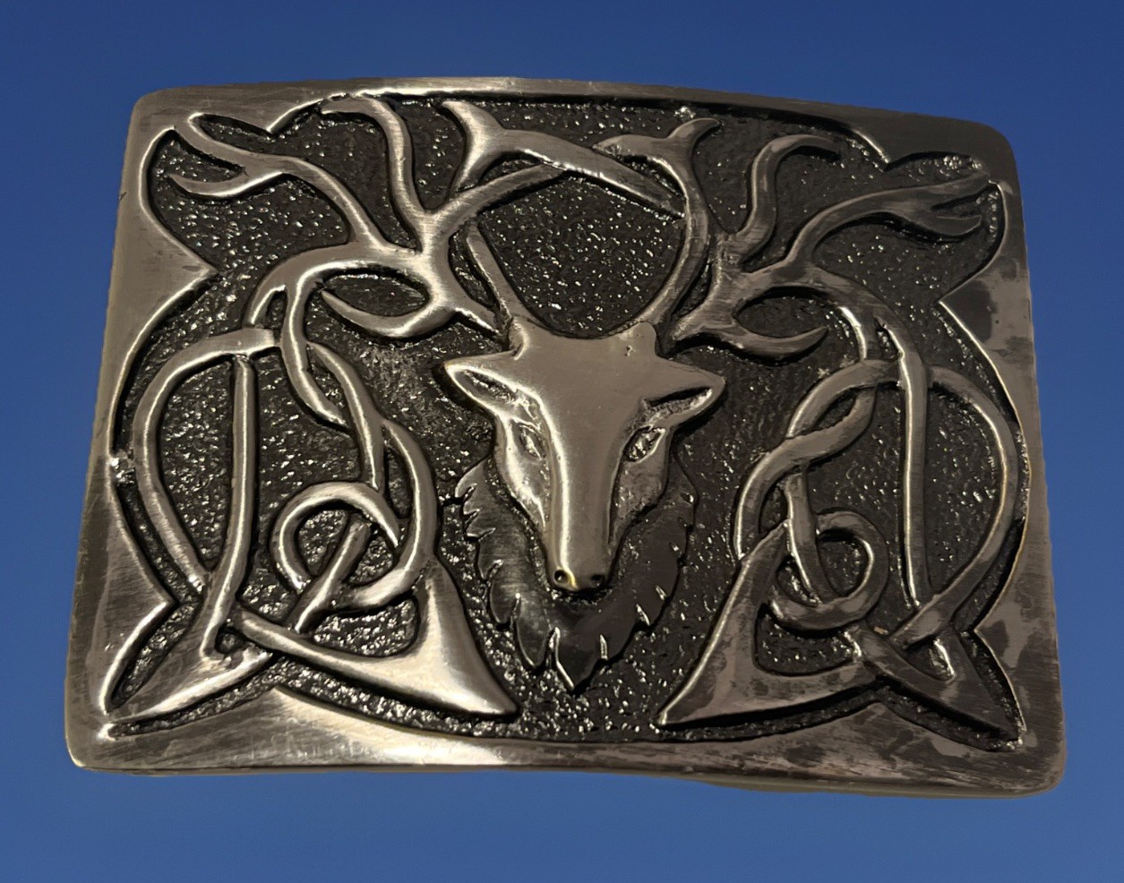 Vintage Scottish Kilt Belt Buckle Stag Head Antique Finish/Highland Buckles