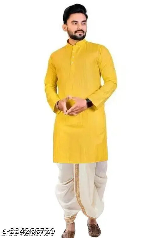 Indian Traditional Men’s trending Cotton Kurta Pajama Set