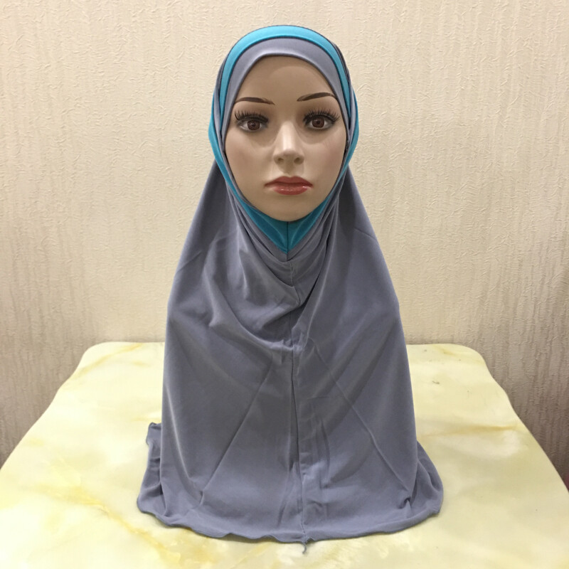 2 Piece Al Amira Hijab Islamic Prayer Hijabs Head Scarf Muslim Women Cap Shawls