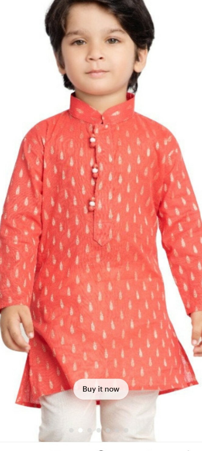 Special Eid Offer boy Banarsi Brocade Jacquard Kurta And Pajama Size 8 to 9 Ora