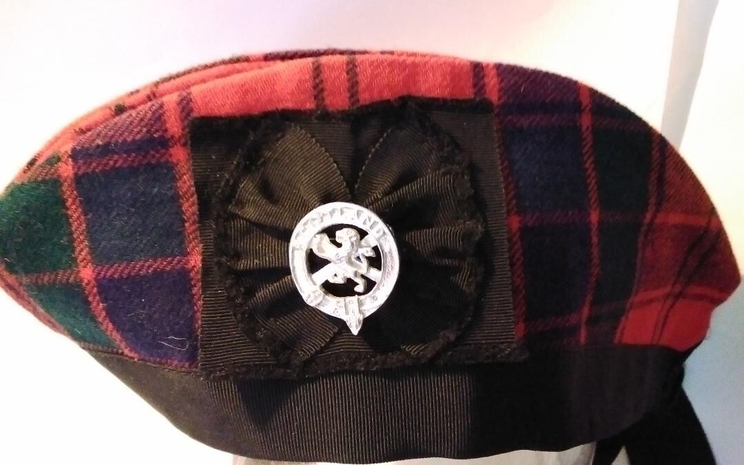 Glengarry Scottish Piper Kilt hat Wool Pride Of Scotland tartan Hats bagpipe hat