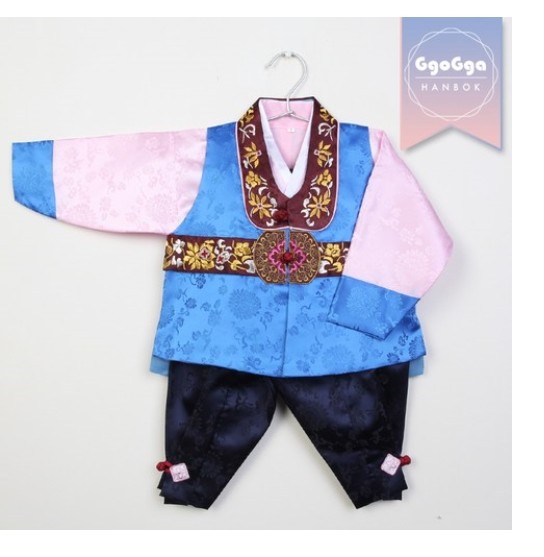 Flower Hanbok Korean Traditional Birthday Party Costume Baby Boys BL