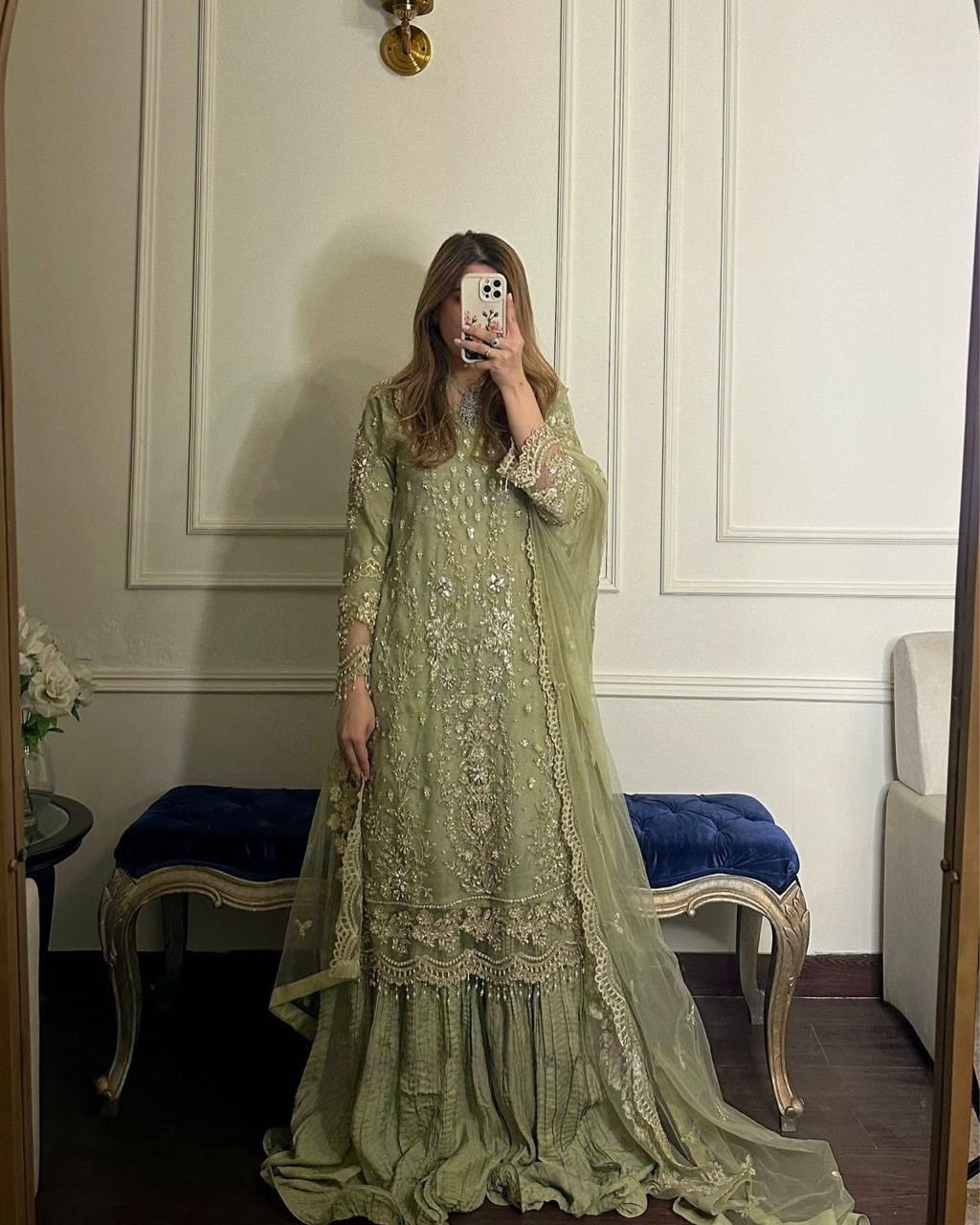 SALWAR KAMEEZ PAKISTANI INDIAN WEDDING PARTY WEAR BOLLYWOOD SUIT SHARARA PLAZZO
