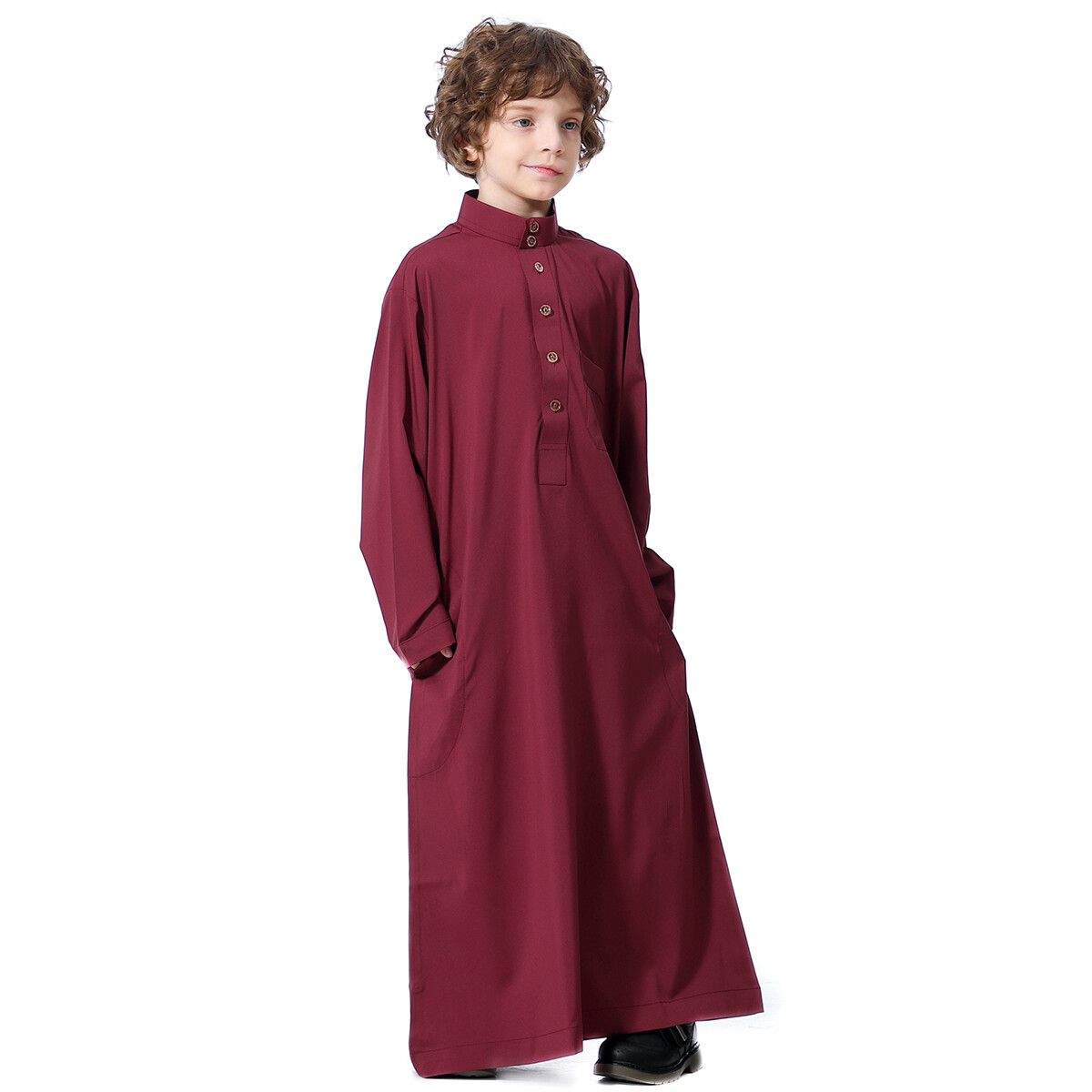 Men Boys Saudi Style Muslim Thobe Thoub Dishdasha Arabic Kaftan Abaya Robe Dress