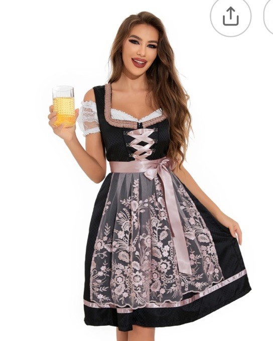 Oktoberfest Dirndl Beer Fest Bavarian Dress 3 PC 5 XL Gorgeous Lace Trachten