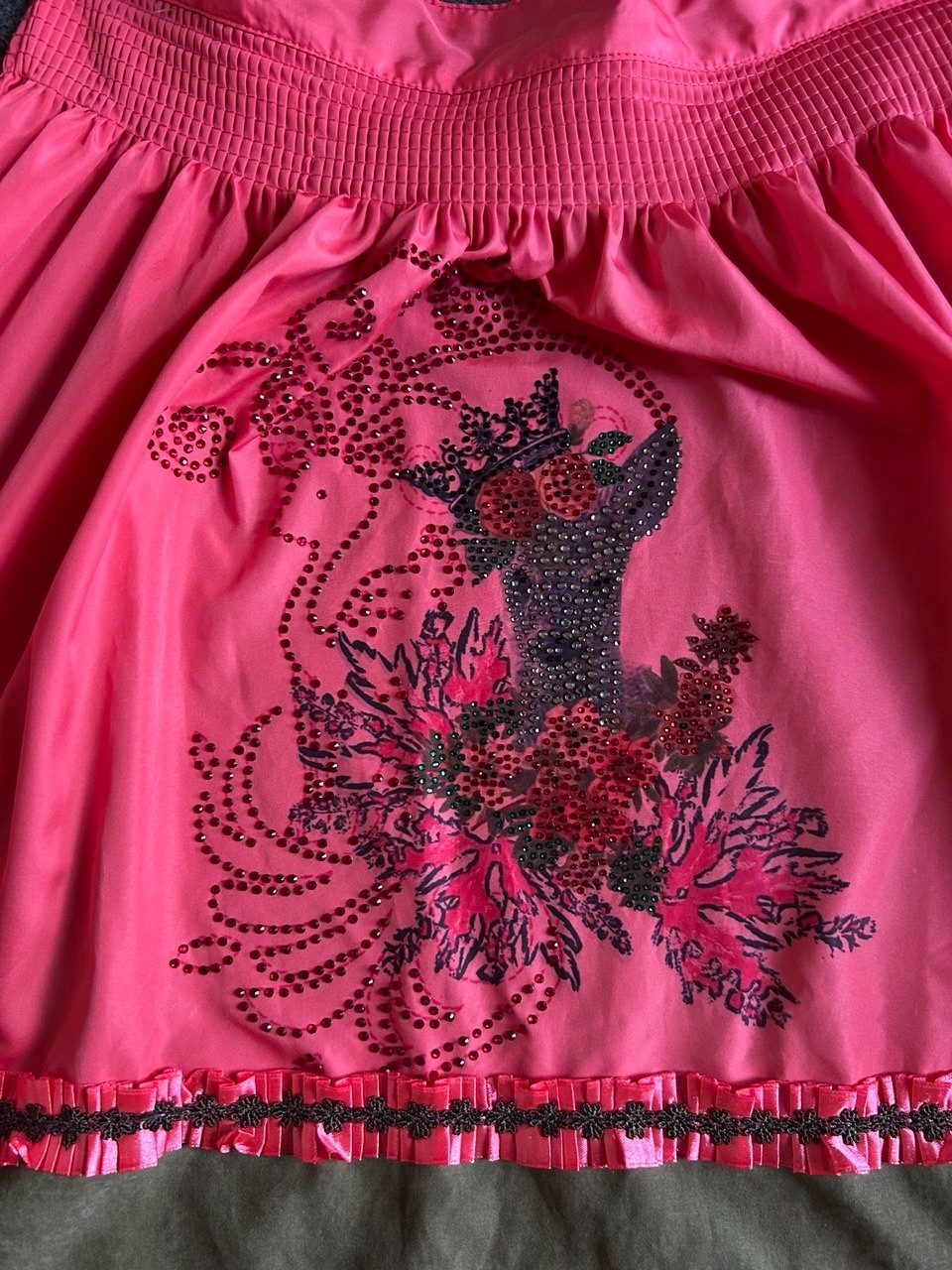 Kruger Dirndl Dress Apron Patchwork Deer EU 38 M Octoberfest Festival Trachten