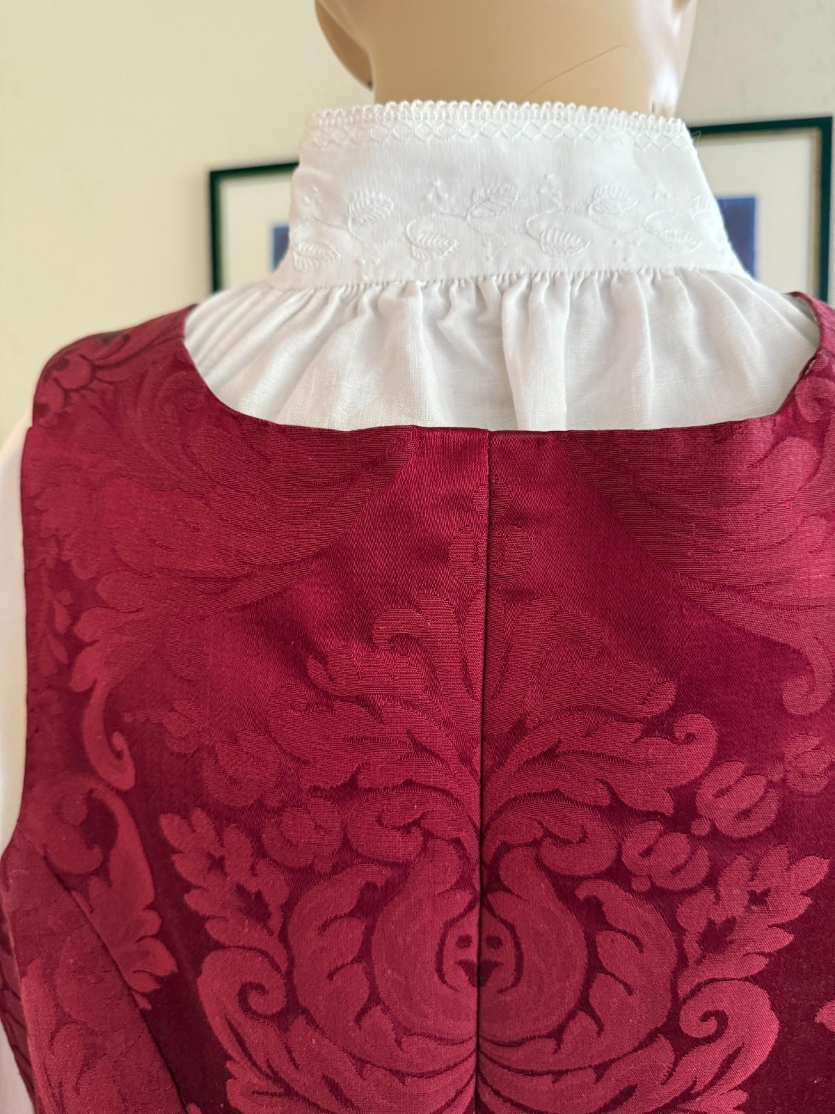 AUTHENTIC HEDMARK BUNAD NORWEGIAN Brocade Vest Fine blouse & Purse from Display