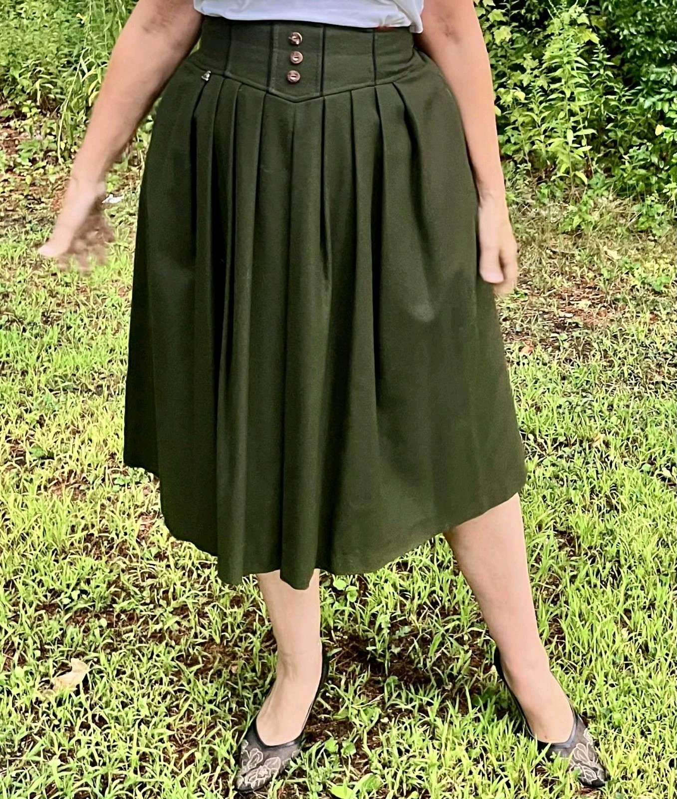 Vintage Julius Lang TRACHTEN Sz 10 Vest Skirt Bavarian Traditional Octoberfiest