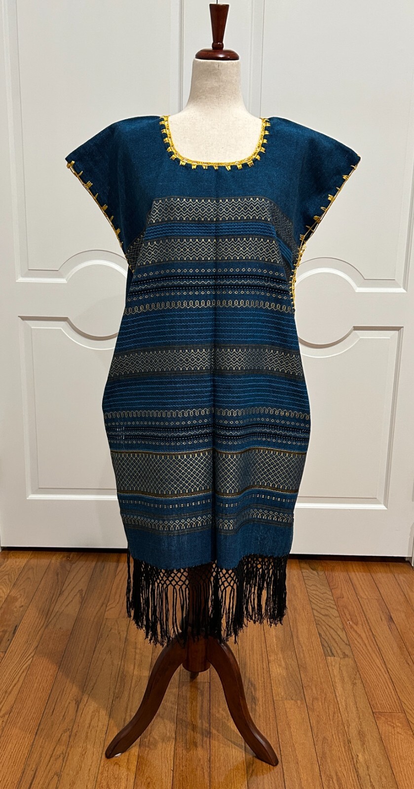 One of a Kind Pedal loom Mexican Dress! Summer Dress! Huipil style!